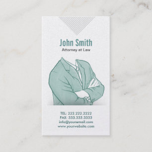 Hand Drawn Businessman Attorney Business Card