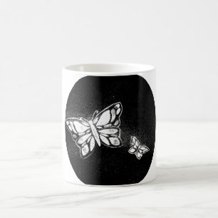 hand drawn butterfly  coffee mug