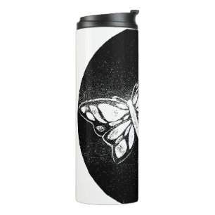 hand drawn butterfly  thermal tumbler