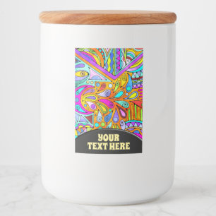 Hand Drawn By EDDArt - Blah Blah Blah 1 Food Label