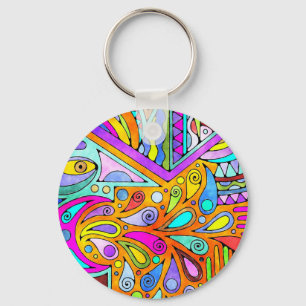 Hand Drawn By EDDArt - Blah Blah Blah 1 Keychain