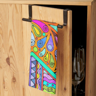 Hand Drawn By EDDArt - Blah Blah Blah 1 Kitchen Towel