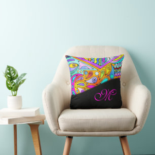Hand Drawn By EDDArt - Blah Blah Blah 1 Throw Pillow