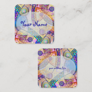 Hand Drawn By EDDArt - Dream Scale 1a Square Business Card