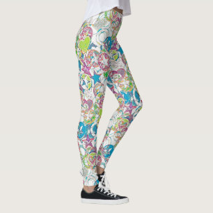 Hand Drawn By EDDArt - Stars And Hearts 1 Leggings