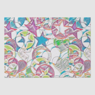 Hand Drawn By EDDArt - Stars And Hearts 1 Tissue Paper