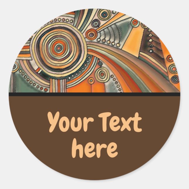 Hand Drawn By EDDArt - Thoughts 1 Classic Round Sticker (Front)