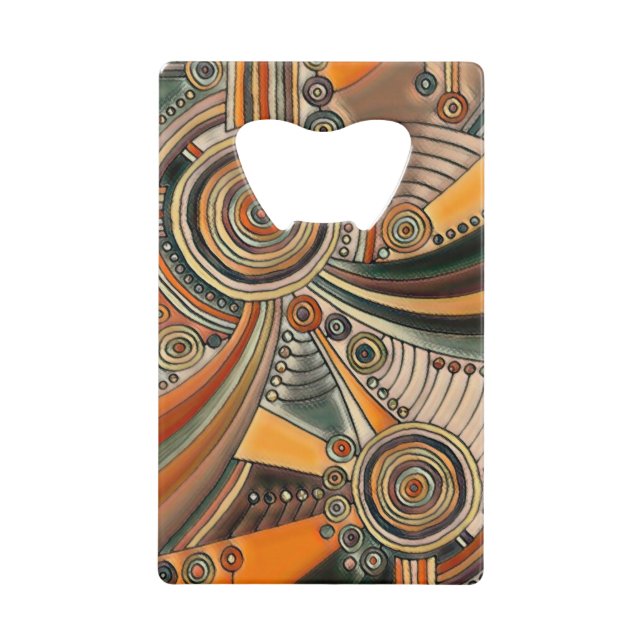 Hand Drawn By EDDArt - Thoughts 1 Credit Card Bottle Opener (Front)