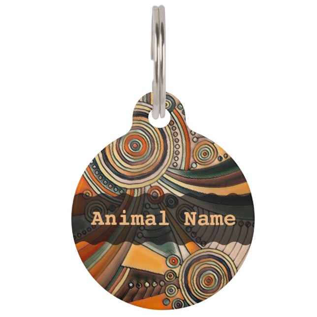 Hand Drawn By EDDArt - Thoughts 1 Pet Tag (Front)