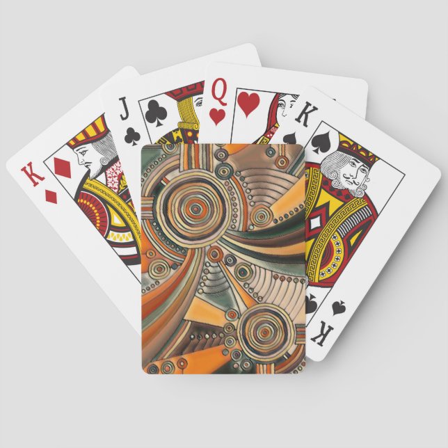 Hand Drawn By EDDArt - Thoughts 1 Playing Cards (Back)