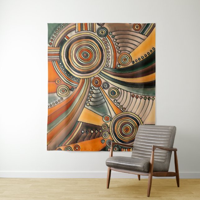 Hand Drawn By EDDArt - Thoughts 1 Tapestry (In Situ)