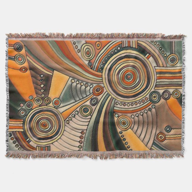 Hand Drawn By EDDArt - Thoughts 1 Throw Blanket (Front)