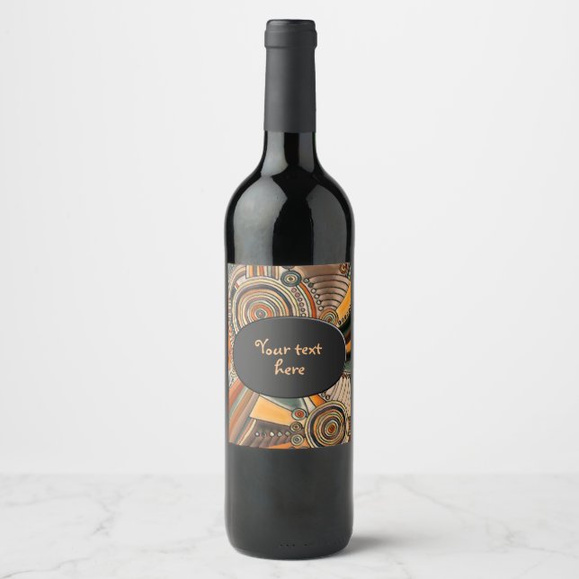 Hand Drawn By EDDArt - Thoughts 1 Wine Label (Front)