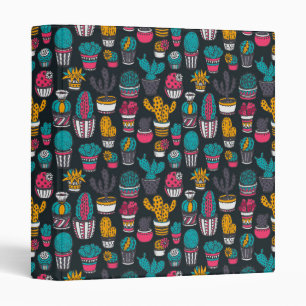 Hand Drawn Cactus in Sketch Style Pattern Binder
