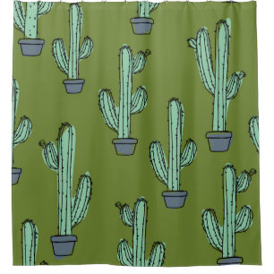 Hand drawn cactus pattern