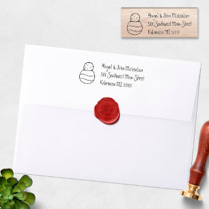 Hand-Drawn Cactus Return Address Craft Stamp