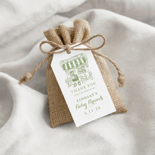Hand Drawn Cafe Bebe Baby Brunch Gift Tags