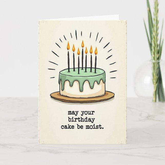 Hand Drawn Cake Birthday Card (Front)