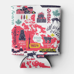 Hand-drawn Canadian typographic poster Can Cooler