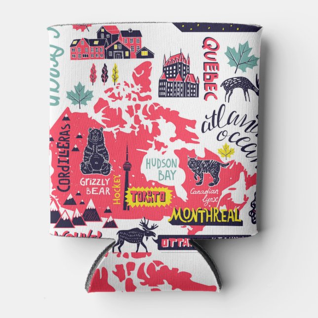 Hand-drawn Canadian typographic poster Can Cooler (Front)