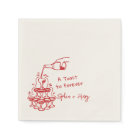 Hand Drawn Champagne Glass Tower Wedding