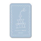 Hand drawn Champagne Tower Dusty Blue Wedding