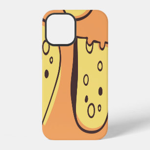 Hand-Drawn Cheese: Artistic Seamless Pattern. iPhone 12 Case