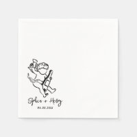 Hand Drawn Cherub Cupid Icon Wedding 