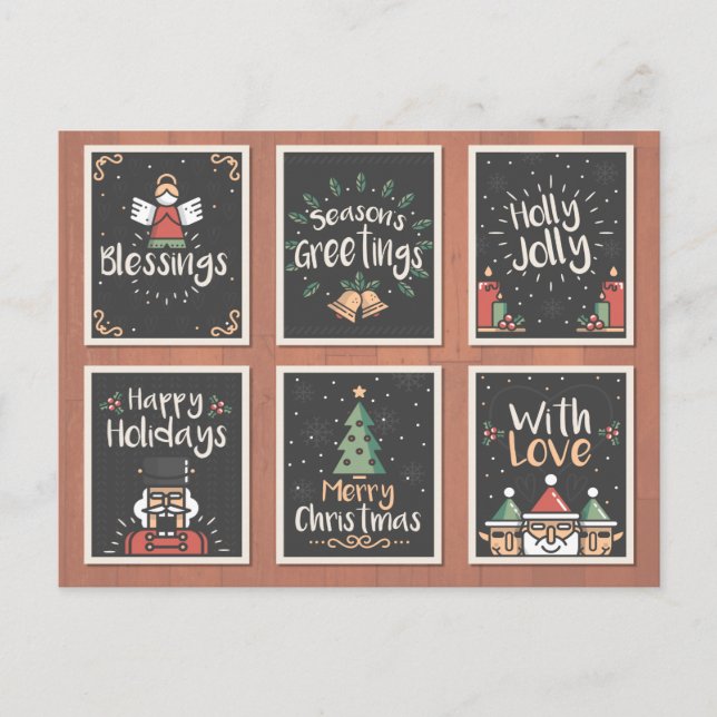 HAND DRAWN CHRISTMAS CARD SET (Front)