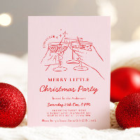 Hand Drawn Christmas Cocktail Party Invitation