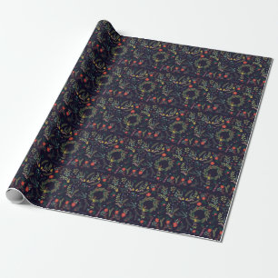 Hand-drawn Christmas florals: vintage collection Wrapping Paper