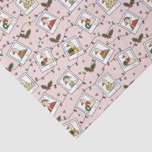 Hand Drawn  Christmas Geese Pink Tissue Paper