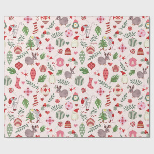 Hand-drawn Christmas Icons Wrapping Paper