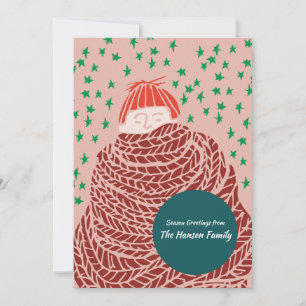Hand Drawn Christmas Illustration Holiday Card