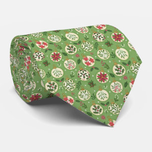 Hand Drawn Christmas Ornaments Neck Tie