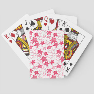Hand drawn Christmas stars Playing Cards