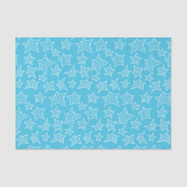 Hand drawn Christmas stars Tissue Paper (Front)