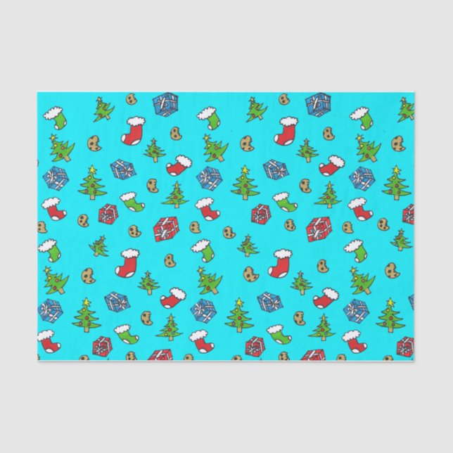 Hand Drawn Christmas Tissue Paper (Front)