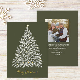 Hand-drawn Christmas Tree Holiday Photo Card