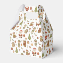 Hand Drawn Christmas Woodland Favour Boxes