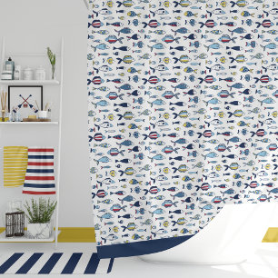 Hand-Drawn Coastal Fish Pattern