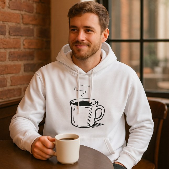 Hand Drawn Coffee Mug Sketch Minimalist Hoodie (Creator Uploaded)
