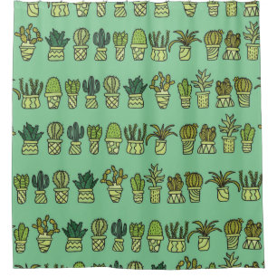 Hand-drawn collection with cactus doodles. Plants