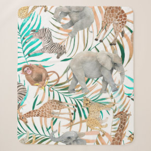 Hand drawn colorful seamless pattern with watercol sherpa blanket