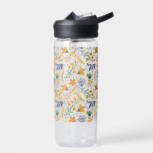 Hand Drawn Colourful Floral Pattern-23595 Water Bottle (Left)