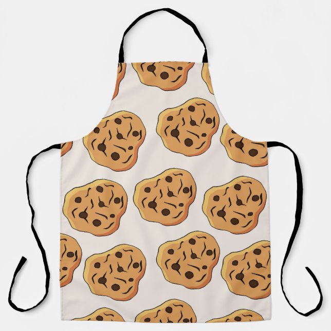 Hand Drawn Cookies Cartoon Pattern Apron (Front)