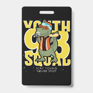 hand drawn cool dinosaur vector design (2) badge