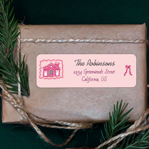 Hand Drawn coquette doodle pink christmas