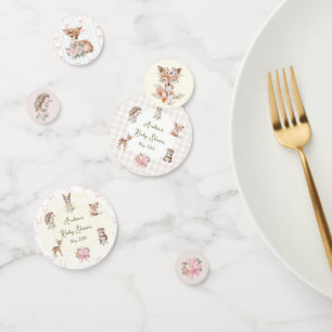 Hand Drawn Coquette Ribbon Woodland Baby Shower Confetti
