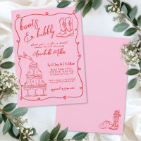 Hand Drawn Cowgirl Country Bridal Shower